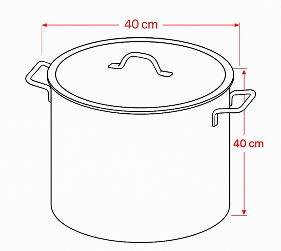 Olla Gastronomica Aluminio 50 Litros Nº40 Con Tapa Almandoz - Imagen 3