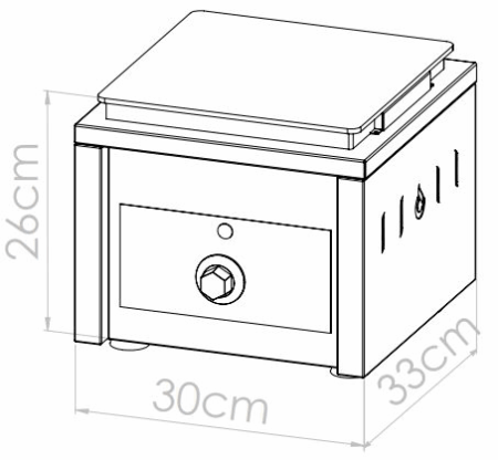 Anafe Industrial Eléctrico Una Hornalla 2,5 KW 380V - Imagen 2