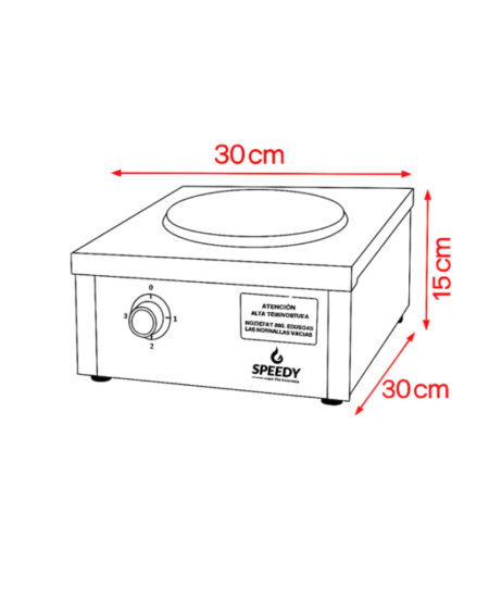 Anafe Eléctrico Una Hornalla 1,5kw Speedy Grill - Imagen 3