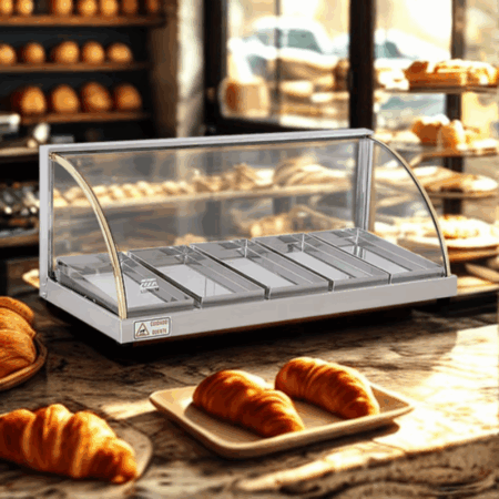 Mantenedor De Comida Caliente Curvo Eléctrico 78 Cm Warmer - Imagen 5