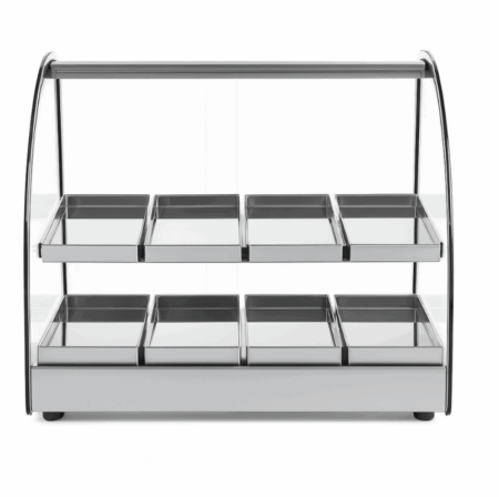 Mantenedor Comida Caliente Curvo Luz Led 220v 62cm 2n Warmer - Imagen 2