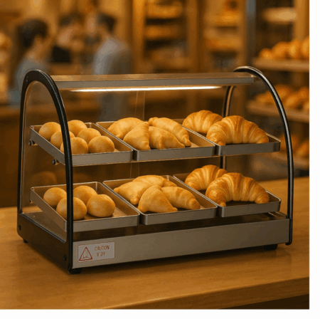 Mantenedor Comida Caliente Curvo Luz Led 220v 47cm 2n Warmer - Imagen 5