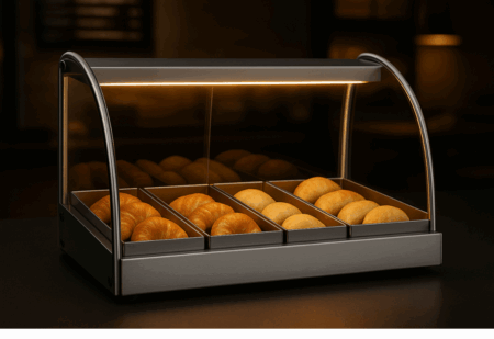 Mantenedor Comida Caliente Curvo Eléctrico 62cm Warmer Led - Imagen 5