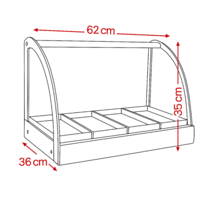 Mantenedor Comida Caliente Curvo Eléctrico 62cm Warmer Led - Imagen 4