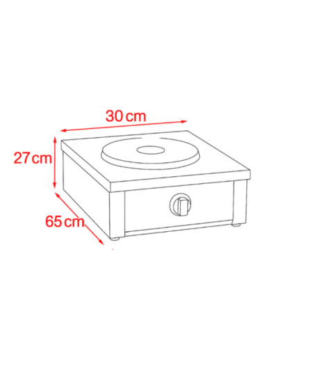 Anafe Industrial Electrico De Una Hornalla Pro 2.6 Kw 220v - Imagen 3