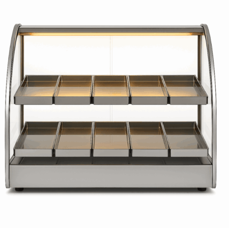 Mantenedor Comida Caliente Curvo Luz Led 220V 77cm 2n Warmer - Imagen 2