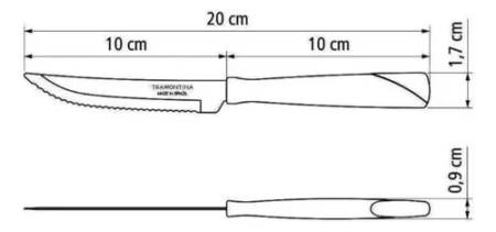 Cuchillo Tramontina New Kolor Mango Plastico Negro X12 - Imagen 4