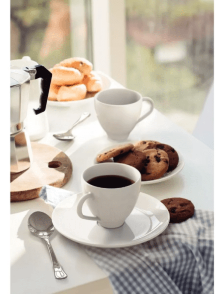 Set Plato Café Porcelana Tramontina Maria Augusta X6 - Imagen 3