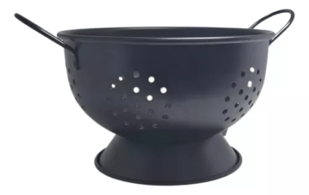 Colador De Pasta Verdura 16 Cm Negro Asas Colapasta - Imagen 3