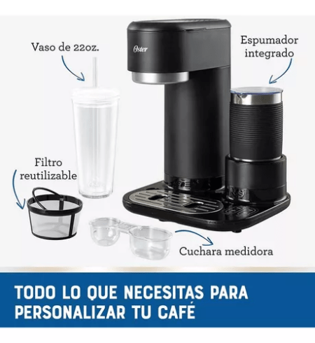 Cafetera De Filtro Oster Latte 4 En 1 Con Espumador Tdc02b - Imagen 3