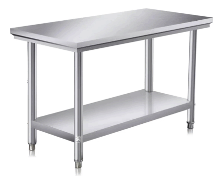 Mesada De Trabajo Profesional Desarmable Acero Inox 180cm