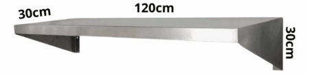 Estante De Pared Profesional Repisa Acero Inoxidable 120cm - Imagen 3