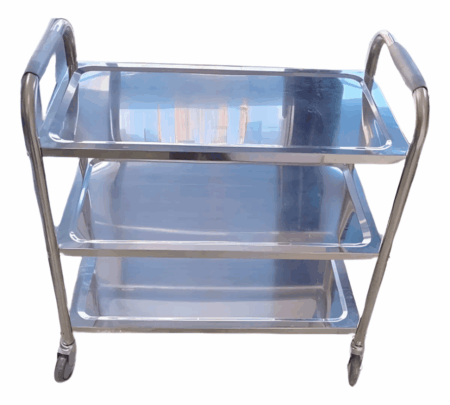 Carrito Carro De Servicio Gastronomico 3 Niveles Acero Inox - Imagen 2