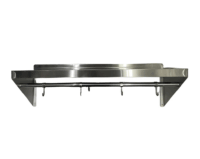 Estante De Pared Repisa Profesional Acero Inox Con Ganchos 150cm