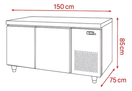 Mostrador Bajo Mesada Acero Inoxidable 2 Puertas Teora - Imagen 3