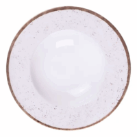 Set x6 Plato De Pasta De Porcelana 27cm Rustico Marron Tramontina