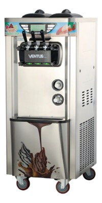 Maquina De Helados Soft 3 Sabores Ventus Pro 30lts/hora Plateado 50hz