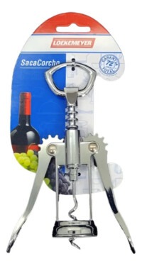 Sacacorchos Doble Aleta Fundicion Cromado Loekemeyer Cromado